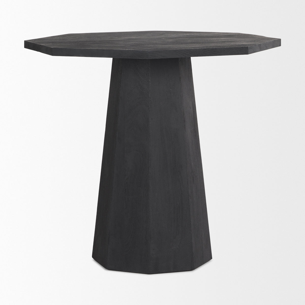 Maxine Black Hexagonal Wood Foyer Table - Ornate Home