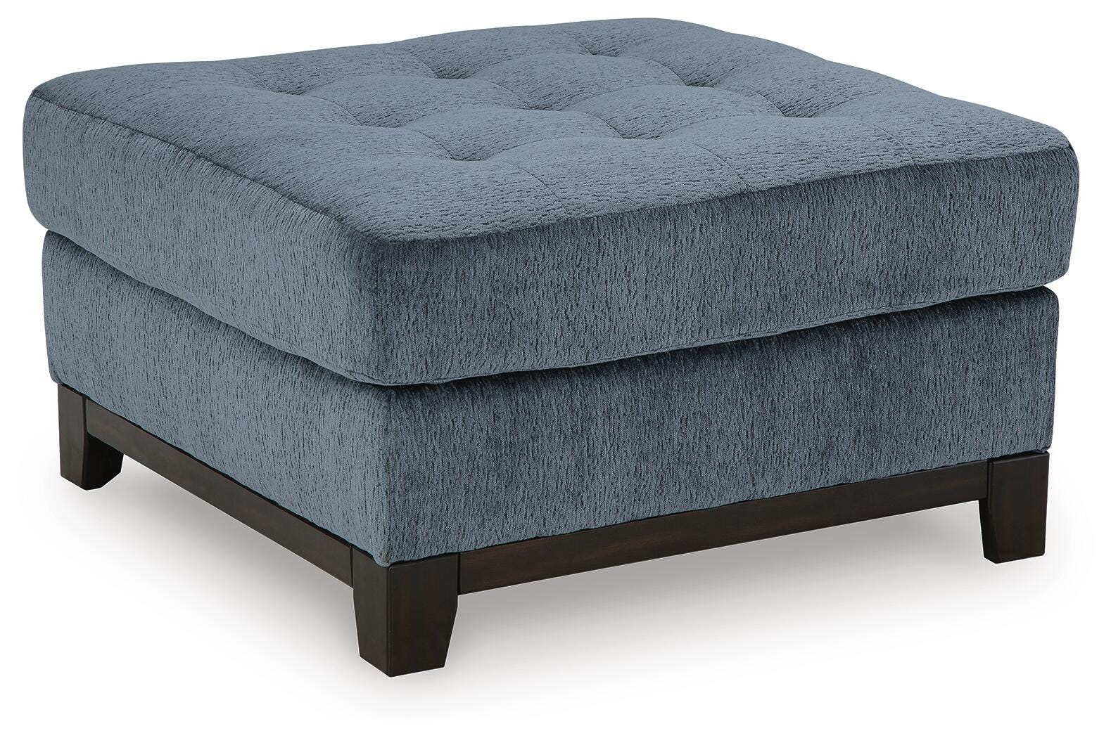 Maxon Place Navy 3-Piece Sectional and Ottoman - Ornate Home