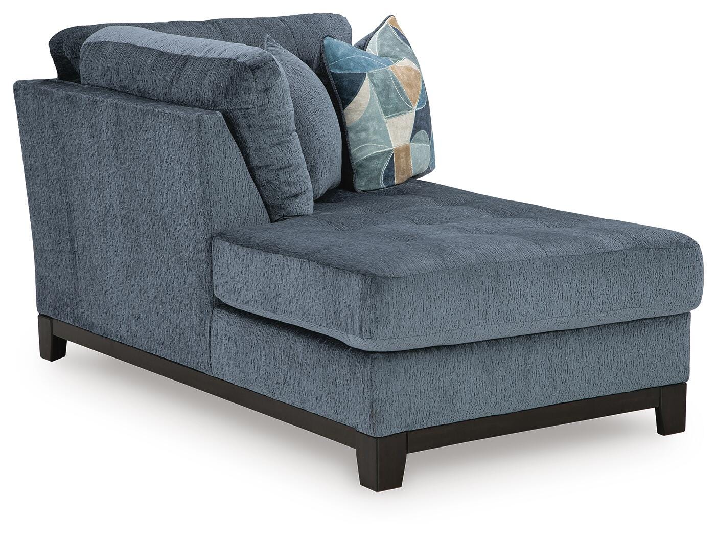 Maxon Place Navy 3-Piece Sectional and Ottoman - Ornate Home