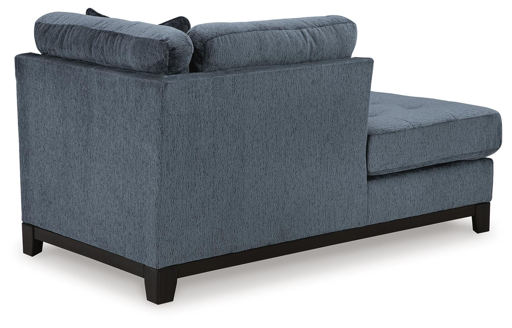 Maxon Place Navy 3-Piece Sectional and Ottoman - Ornate Home