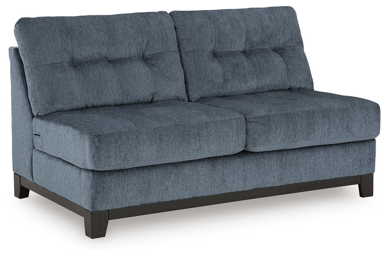 Maxon Place Navy 3-Piece Sectional and Ottoman - Ornate Home