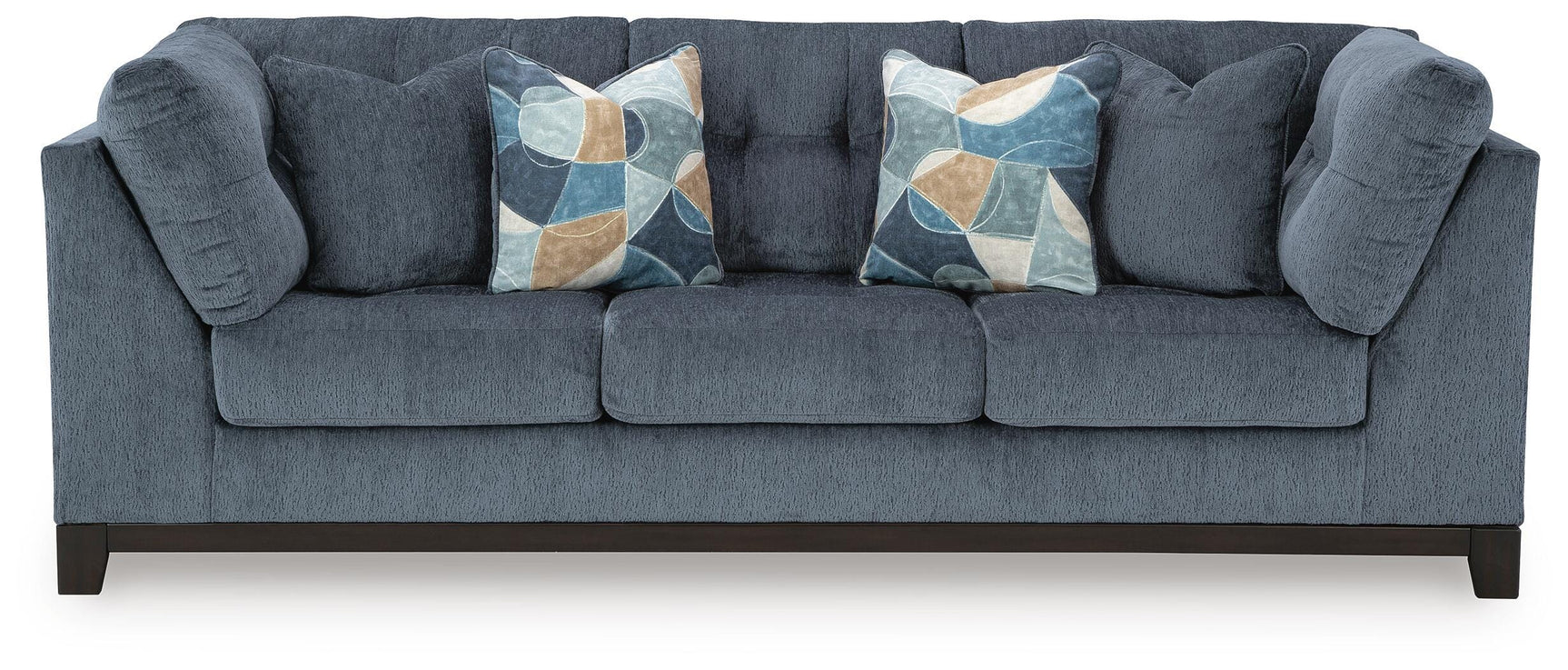 Maxon Place Navy 3-Piece Sectional and Ottoman - Ornate Home