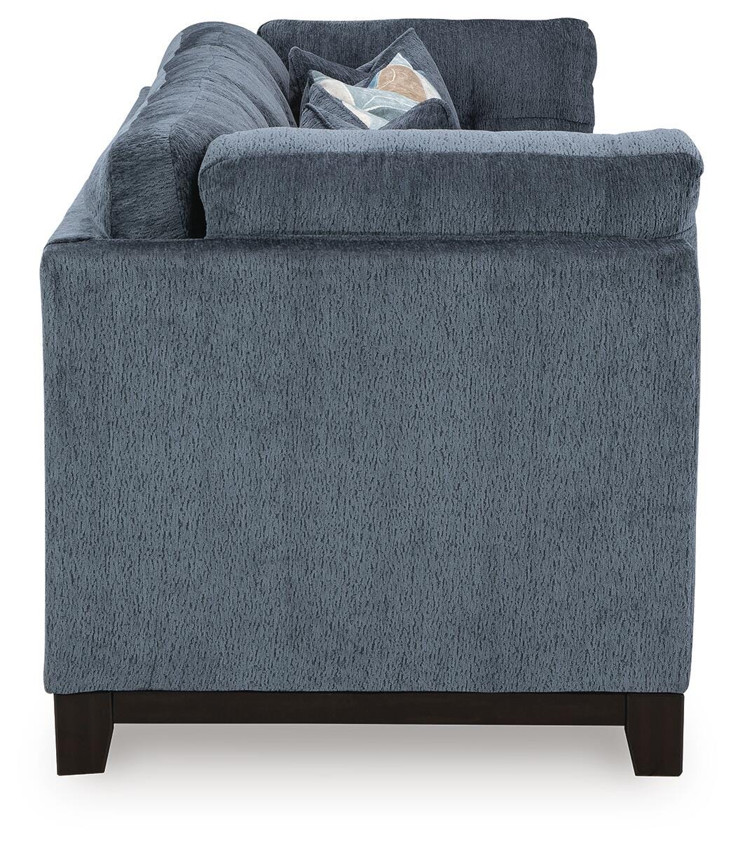 Maxon Place Navy 3-Piece Sectional and Ottoman - Ornate Home