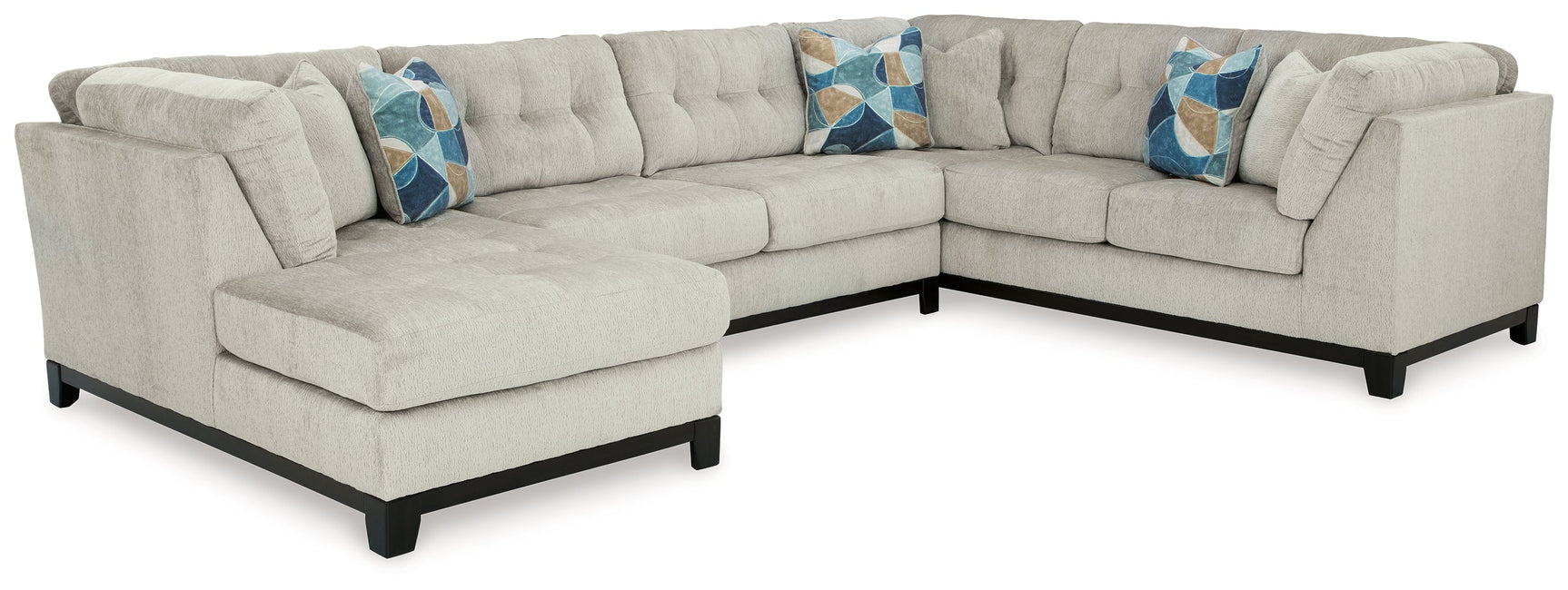 Maxon Place Stone 3-Piece Sectional with Chaise - Ornate Home
