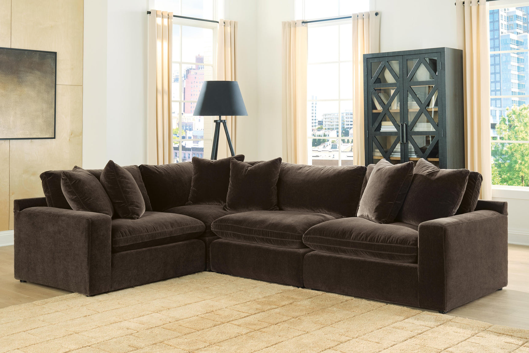 Maxton Heights Bittersweet 4-Piece Sectional - Ornate Home