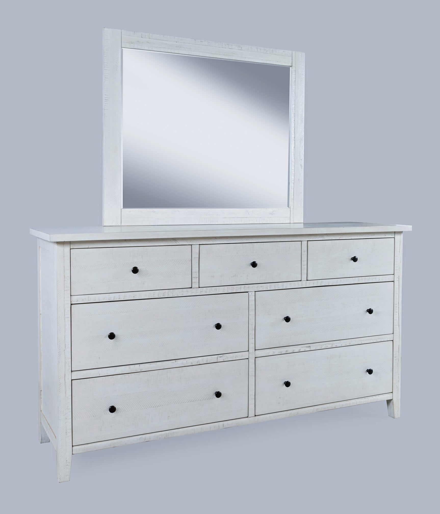 Maxton Ivory Dresser & Mirror - Ornate Home