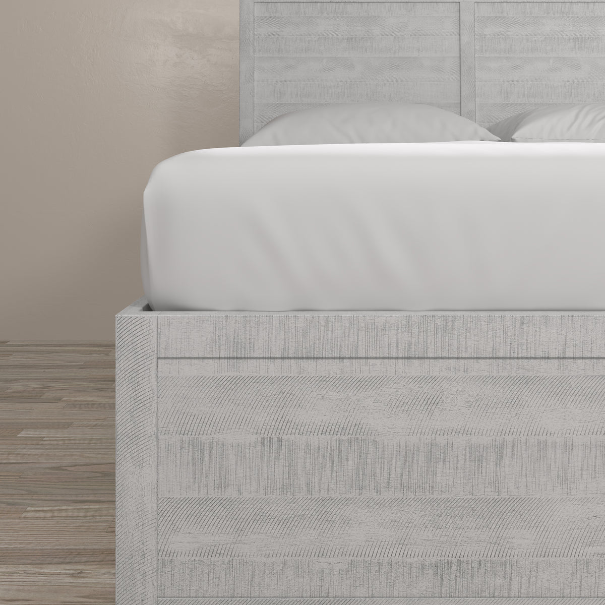 Maxton Ivory Queen Panel Bed - Ornate Home