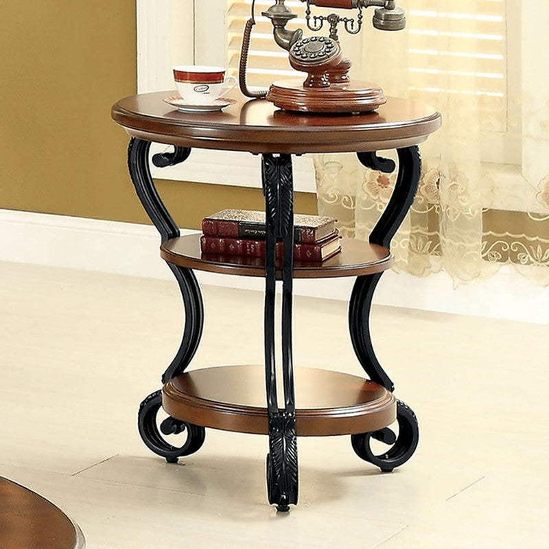 May Brown Cherry Side Table - Ornate Home