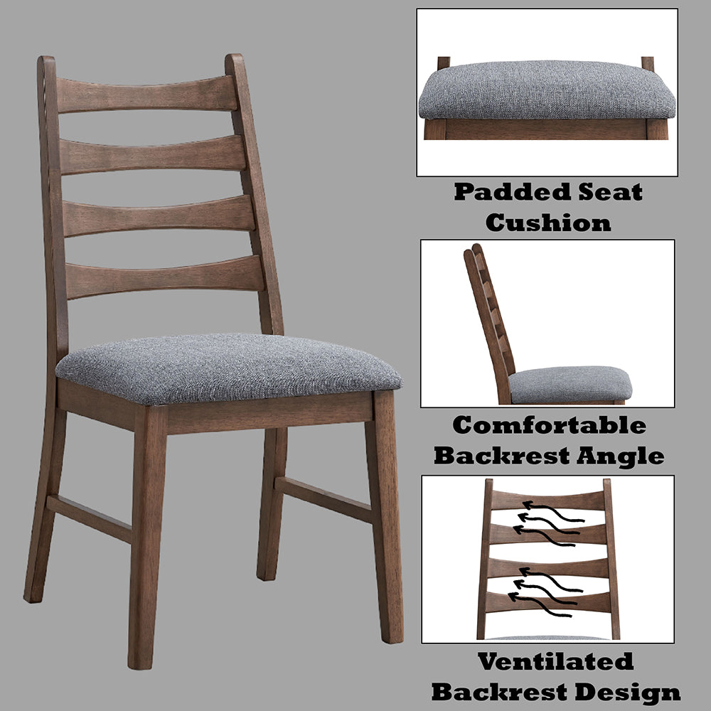 Mayah Dark Gray/Walnut Side Chair (Set of 2) - Ornate Home