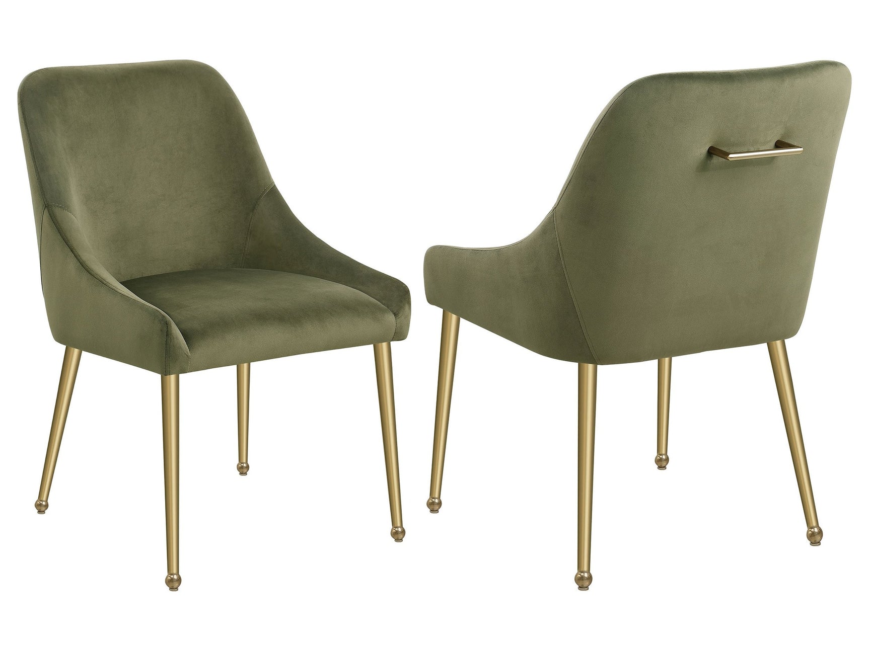 Mayette Olive / Gold Side Chair (Set of 2) - Ornate Home