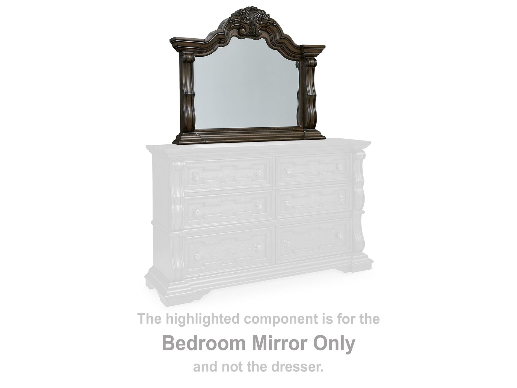Maylee Dark Brown Bedroom Mirror B947-36 - Ornate Home