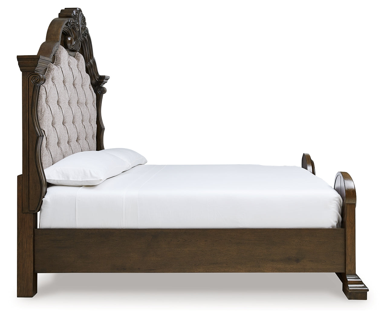 Maylee Dark Brown California King Upholstered Bed - Ornate Home