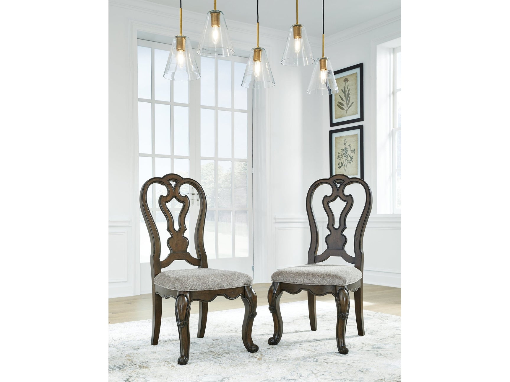 Maylee Dark Brown Dining Chair (Set of 2) (Online Special Price) - Ornate Home
