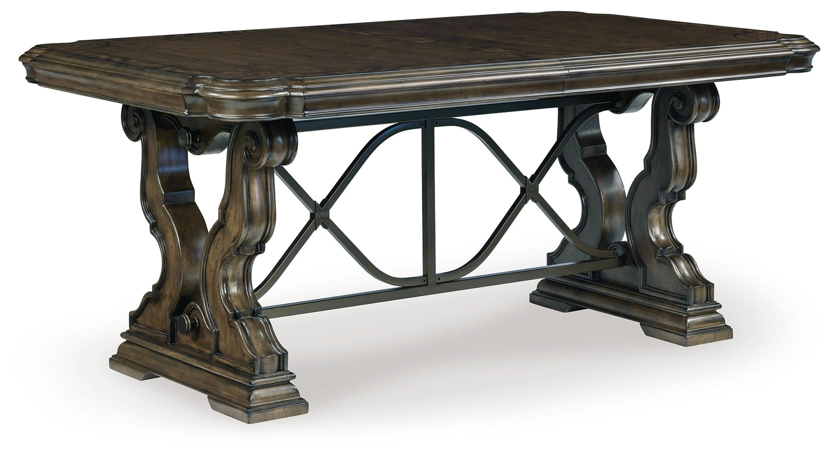 Maylee Dark Brown Dining Table, 6 Chairs and Bench (Online Special Price) - Ornate Home