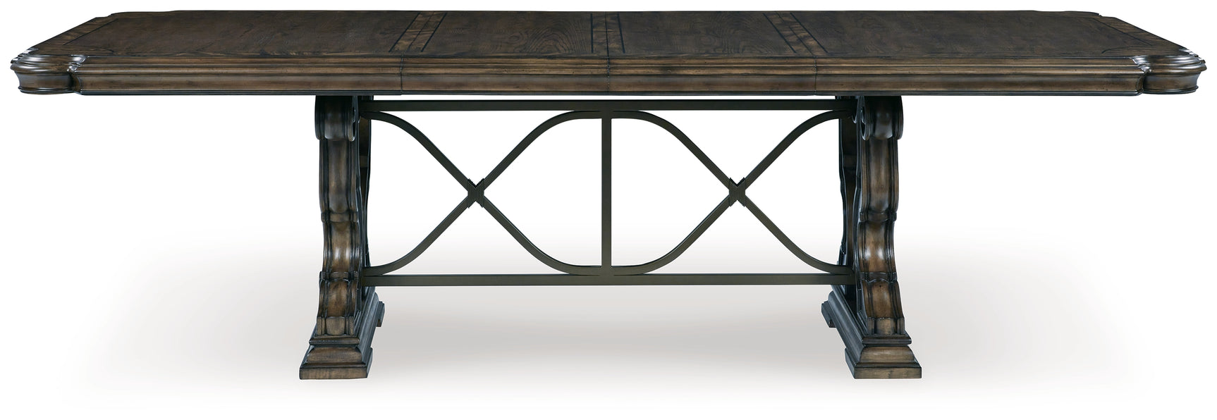 Maylee Dark Brown Extension Dining Table, 4 Chairs and Bench - Ornate Home