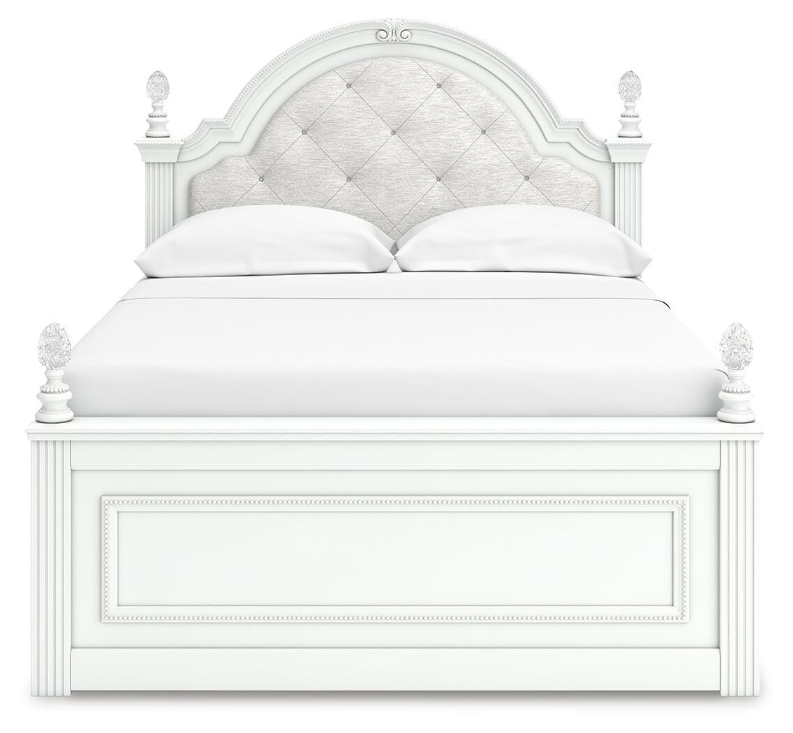 Maylilly White Full Upholstered Panel Storage Bed (Online Special Price) - Ornate Home