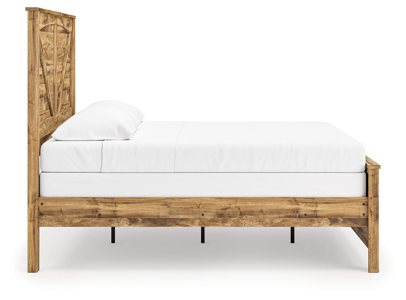 Maystonna Brown King Crossbuck Panel Bed - Ornate Home