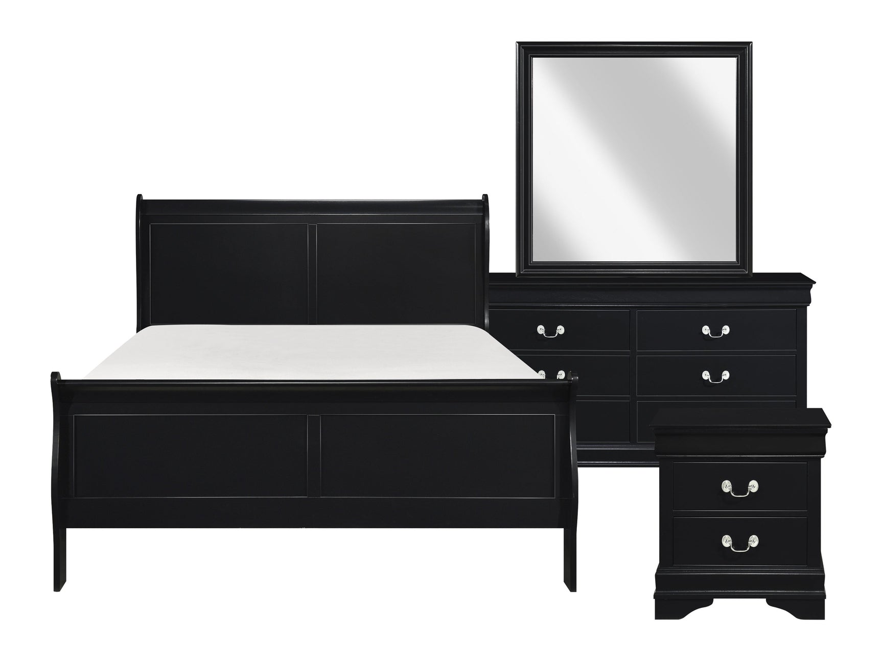 Mayville /Black 4-piece Queen Bedroom Set - Ornate Home