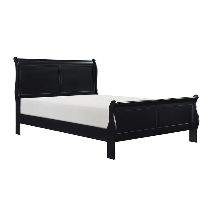 Mayville Black Eastern King Bed - Ornate Home