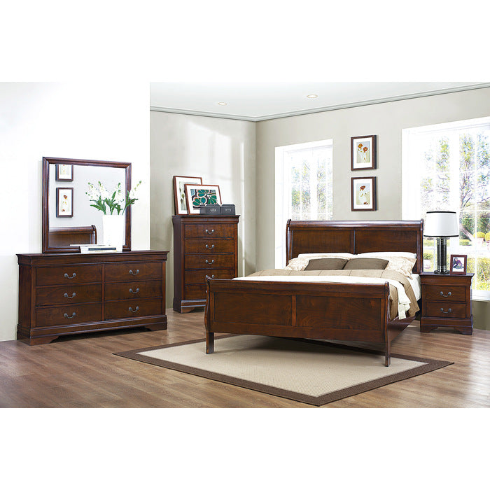 Mayville Brown Cherry California King Bed - Ornate Home