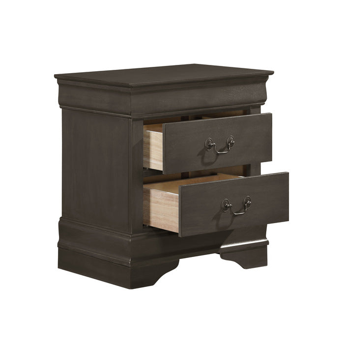 Mayville Stained Gray Nightstand - Ornate Home