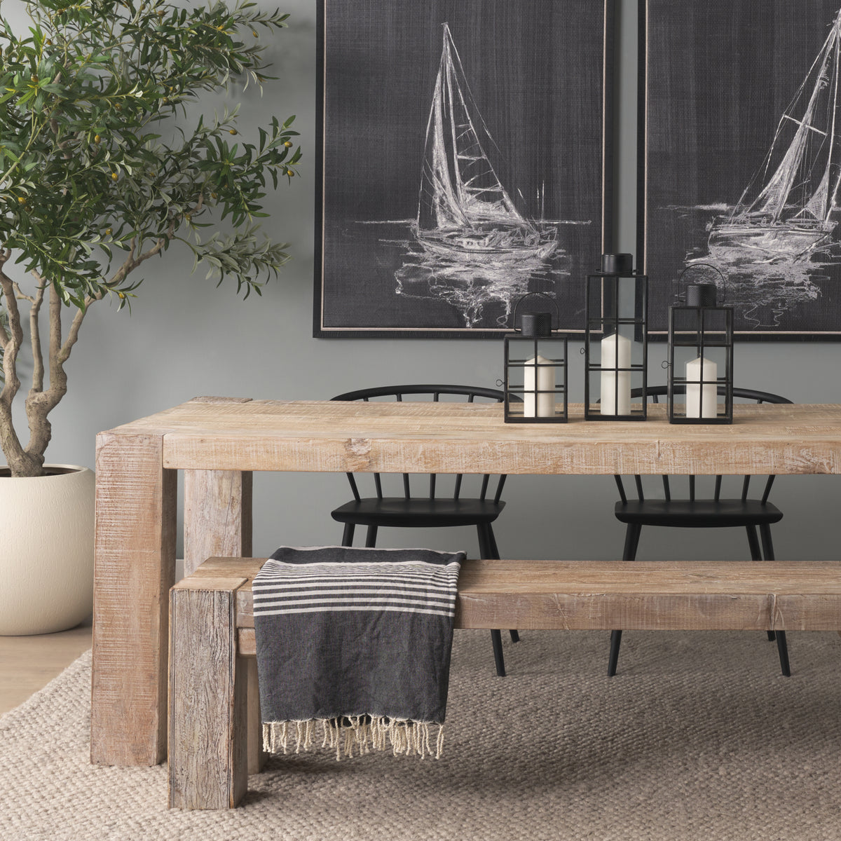 McArthur White 84"W Dining Table - Ornate Home