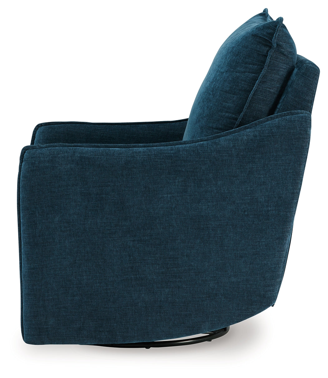 McBurg Navy Swivel Power Recliner (Online Special Price) - Ornate Home