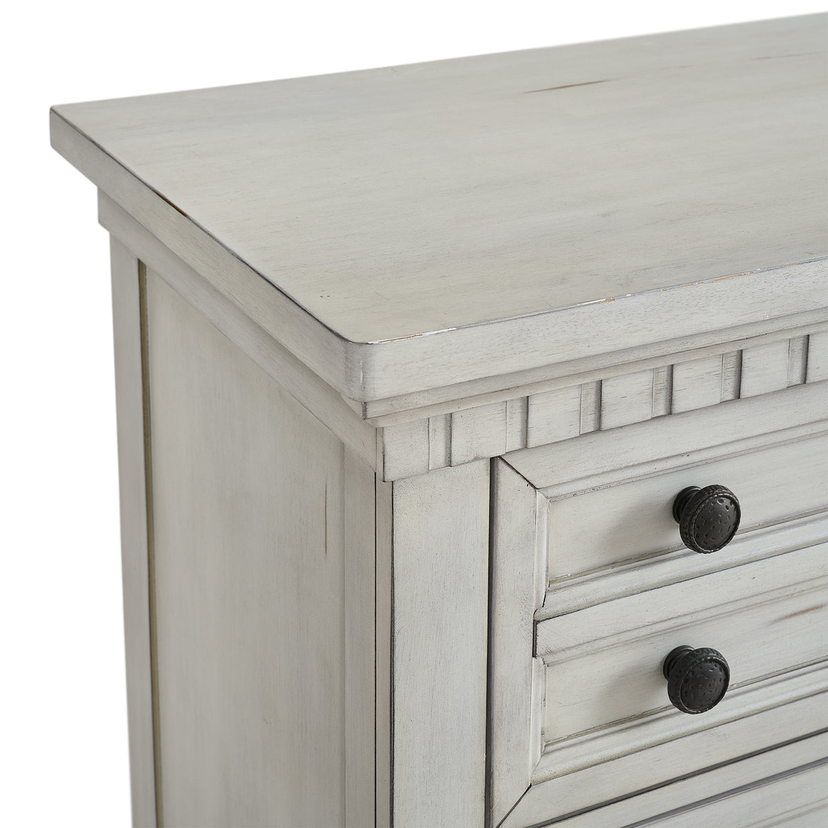 McCoy Antique White 7-Drawer Dresser - Ornate Home