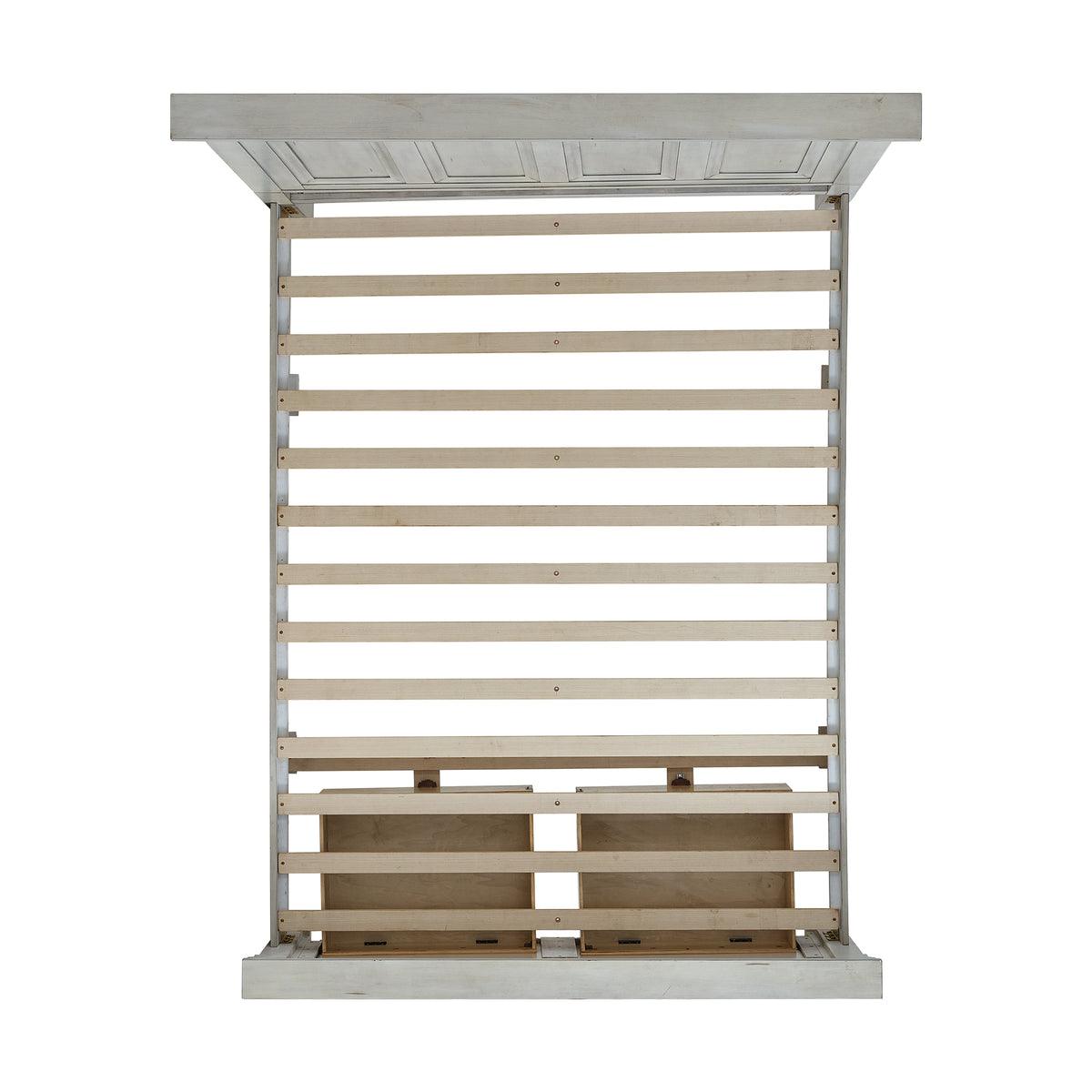McCoy Antique White Queen Storage Bed - Ornate Home