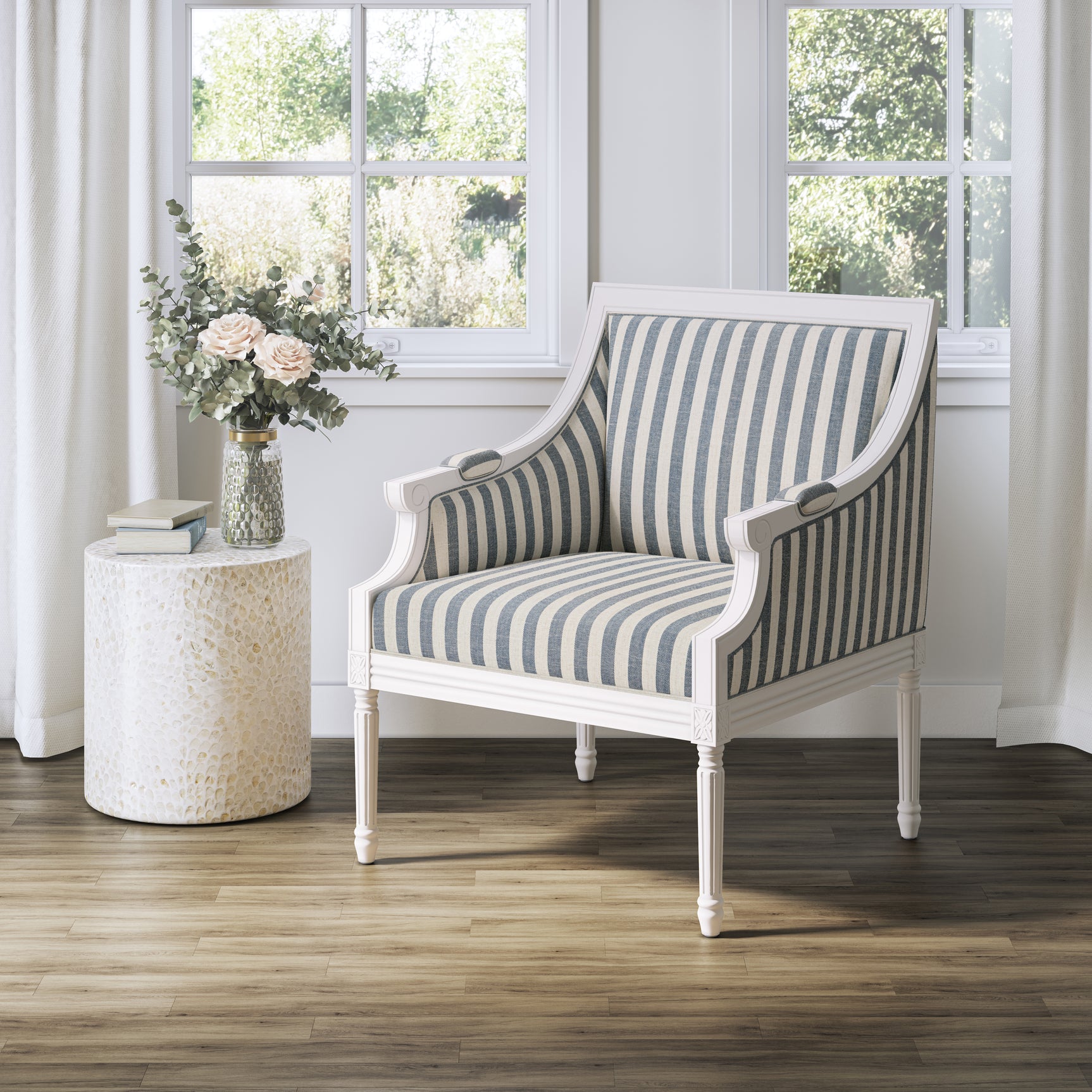 McKenna Blue Accent Chair - Ornate Home