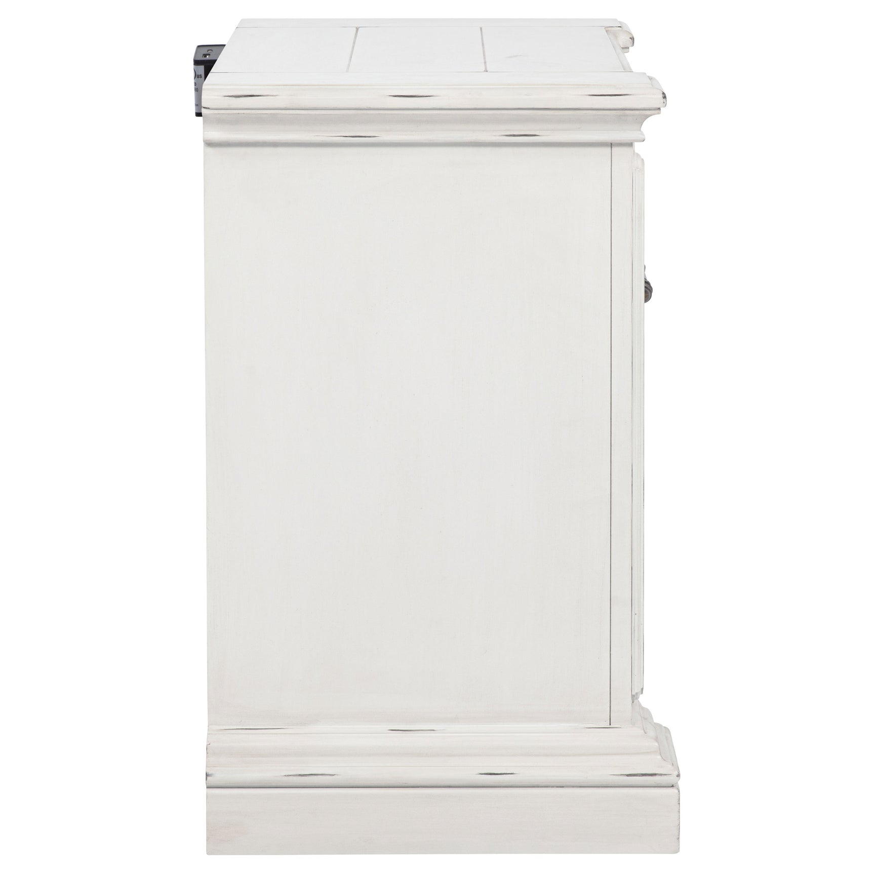 McKinney Vintage White 2-drawer Nightstand with Dual USB - Ornate Home