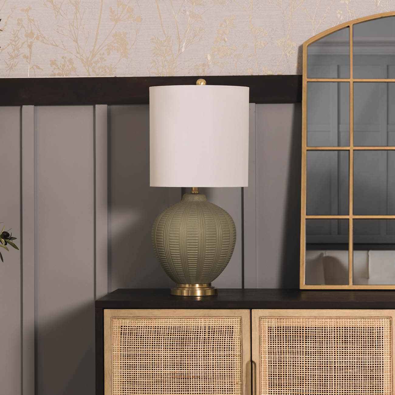 McMurray Green Textured Table Lamp - Clearance - Ornate Home