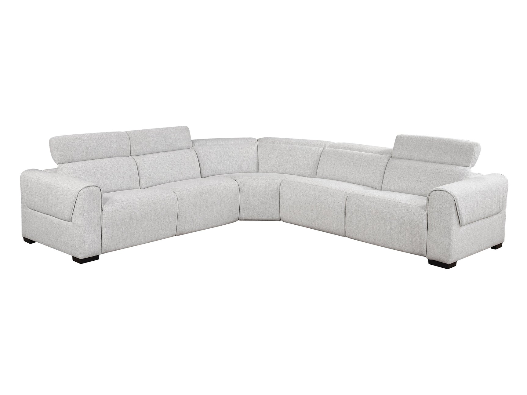 McPherson Cloud 5-Piece Modular Power Reclining Sectional with Power Headrests - Ornate Home
