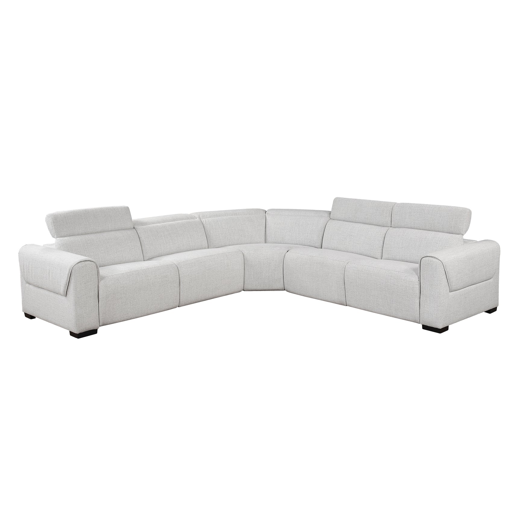 McPherson Cloud 5-Piece Modular Power Reclining Sectional with Power Headrests - Ornate Home