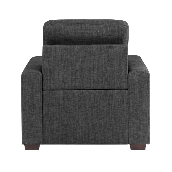 Mccafferty Dark Gray Chair with Pull-Out Ottoman - Ornate Home