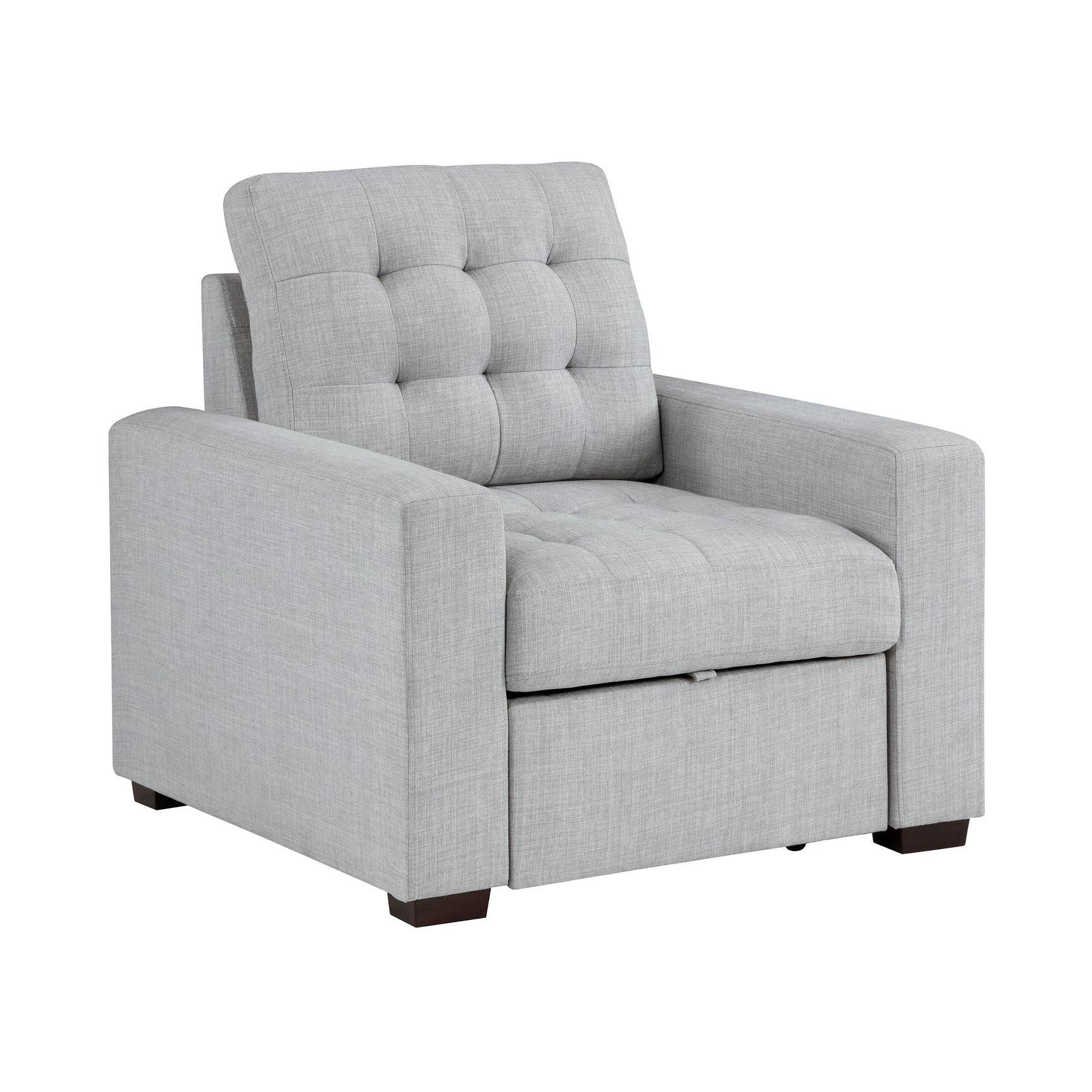 Mccafferty Light Gray Chair with Pull-Out Ottoman - Ornate Home