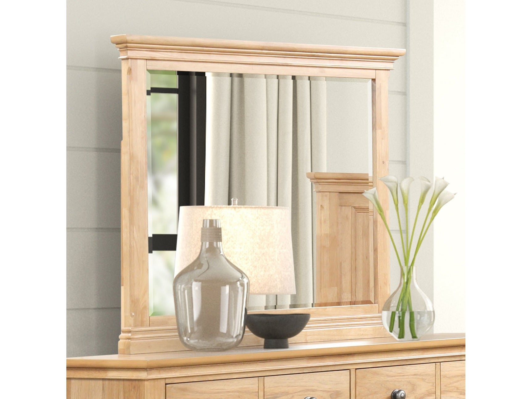 Mchenry Natural Oak Mirror - Ornate Home