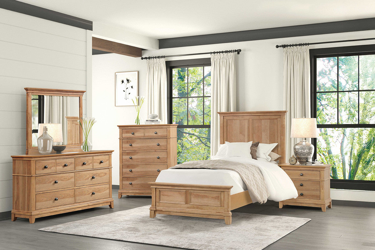 Mchenry Natural Oak Twin Bed - Ornate Home