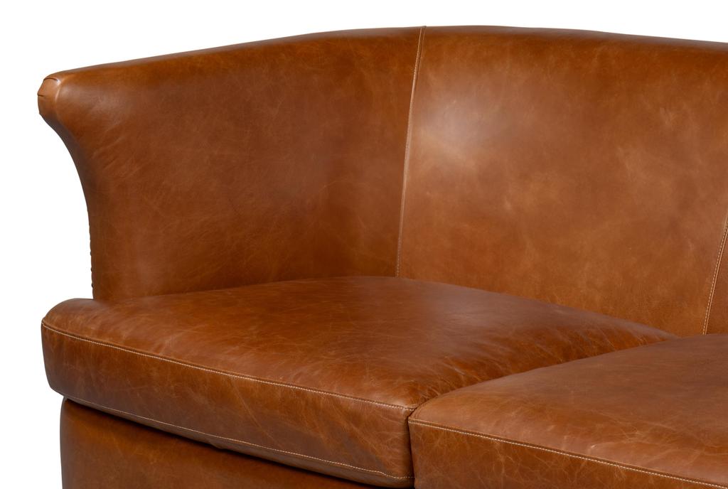 Mcmillan Brown Distilled Leather Sofa - Ornate Home