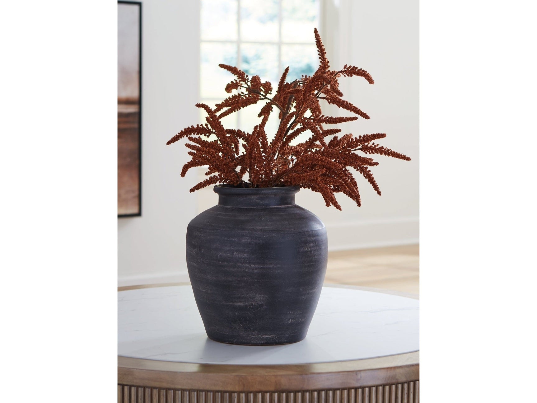 Meadie Distressed Black Vase (Online Special Price) - Ornate Home