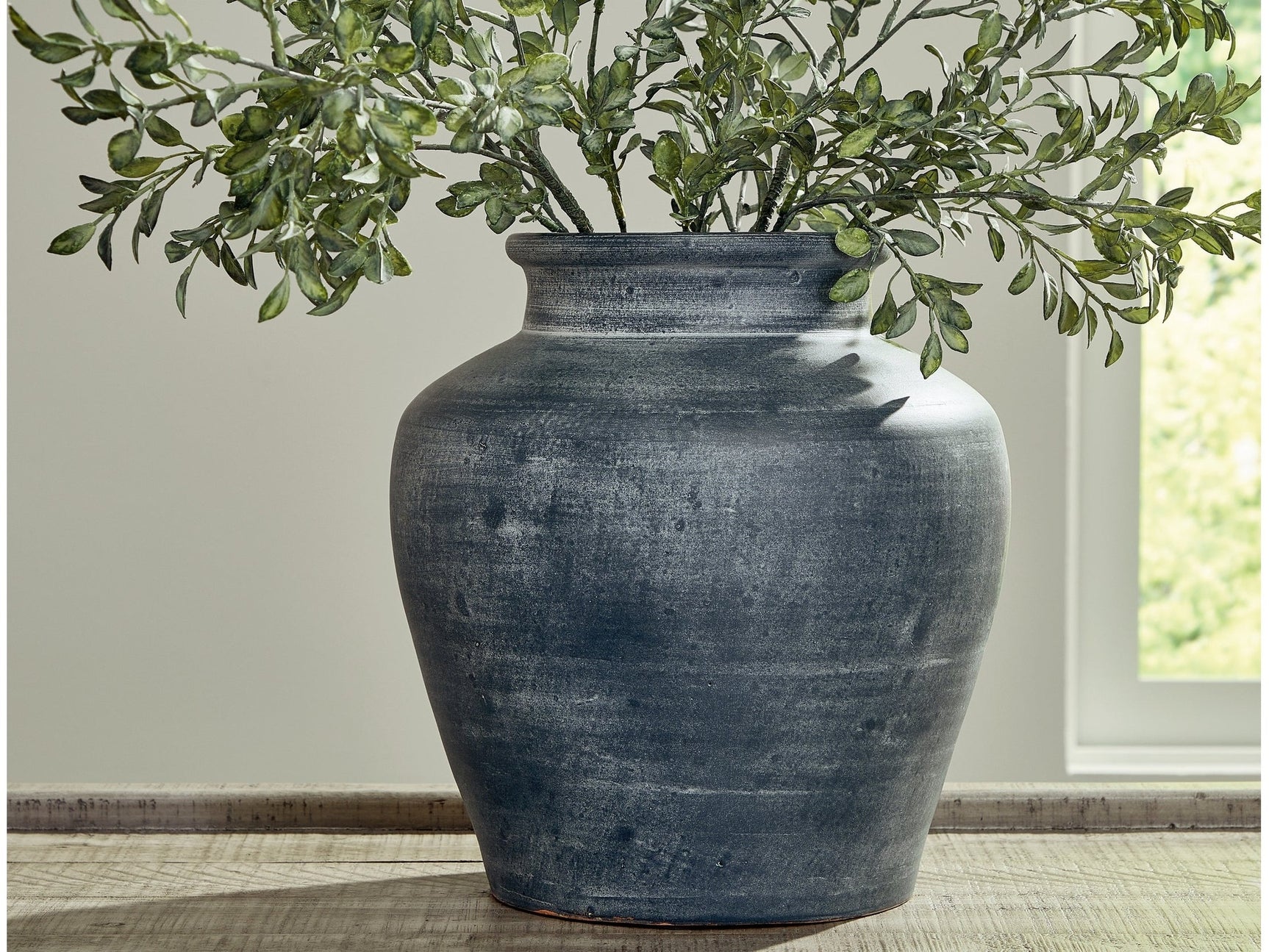 Meadie Distressed Blue Vase 12" (Online Special Price) - Ornate Home