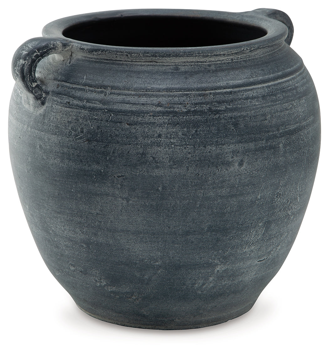 Meadie Distressed Blue Vase 8" (Online Special Price) - Ornate Home