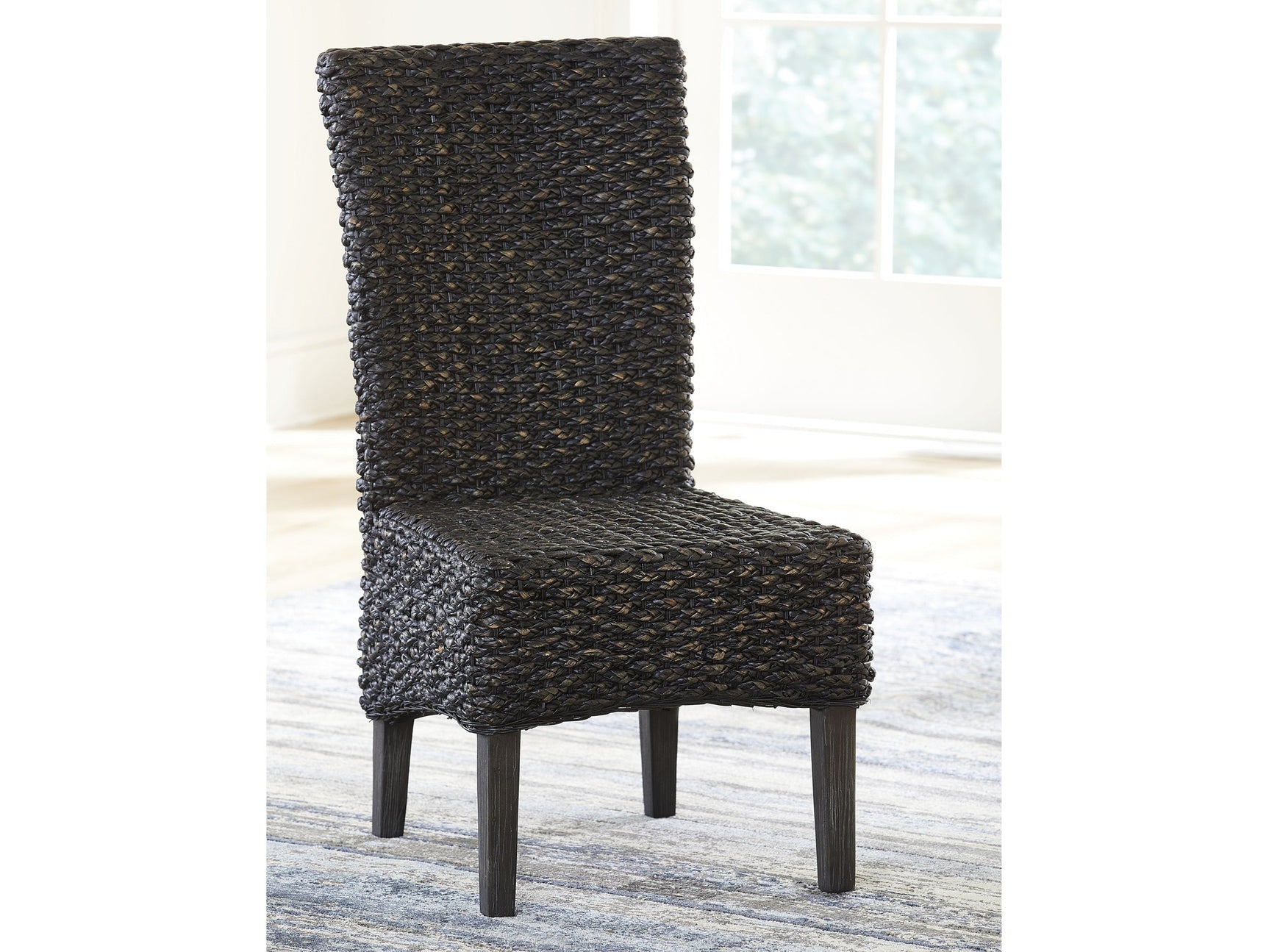 Meadow Chair Water Hyacinth in Graphite (Set of 2) - Ornate Home