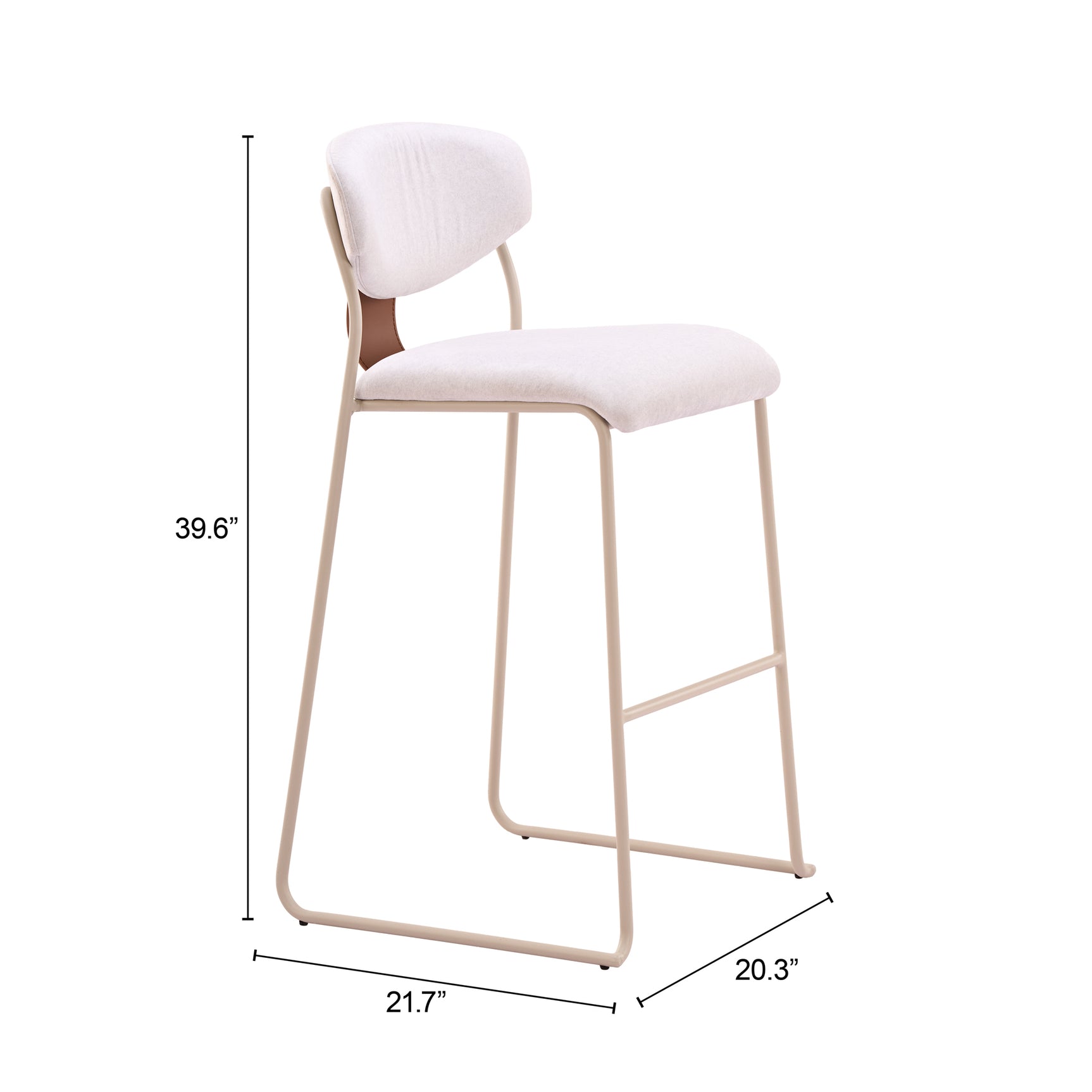 Meadow Cloud White Barstool (Set of 4)
