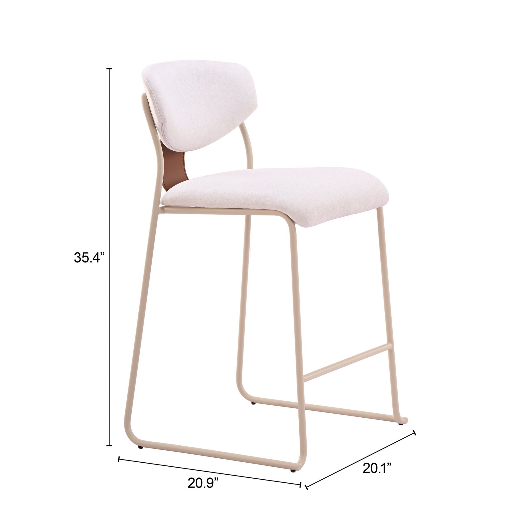 Meadow Cloud White Counter Stool (Set of 4)