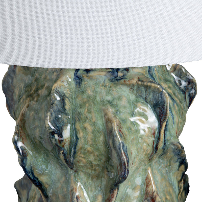 Meadow Green/Taupe/Navy Table Lamp - Ornate Home