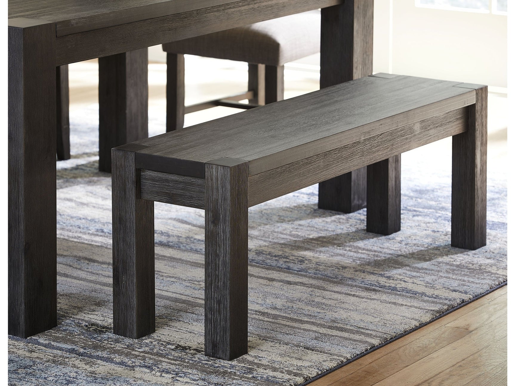 Meadow Solid Wood Bench in Graphite - Ornate Home