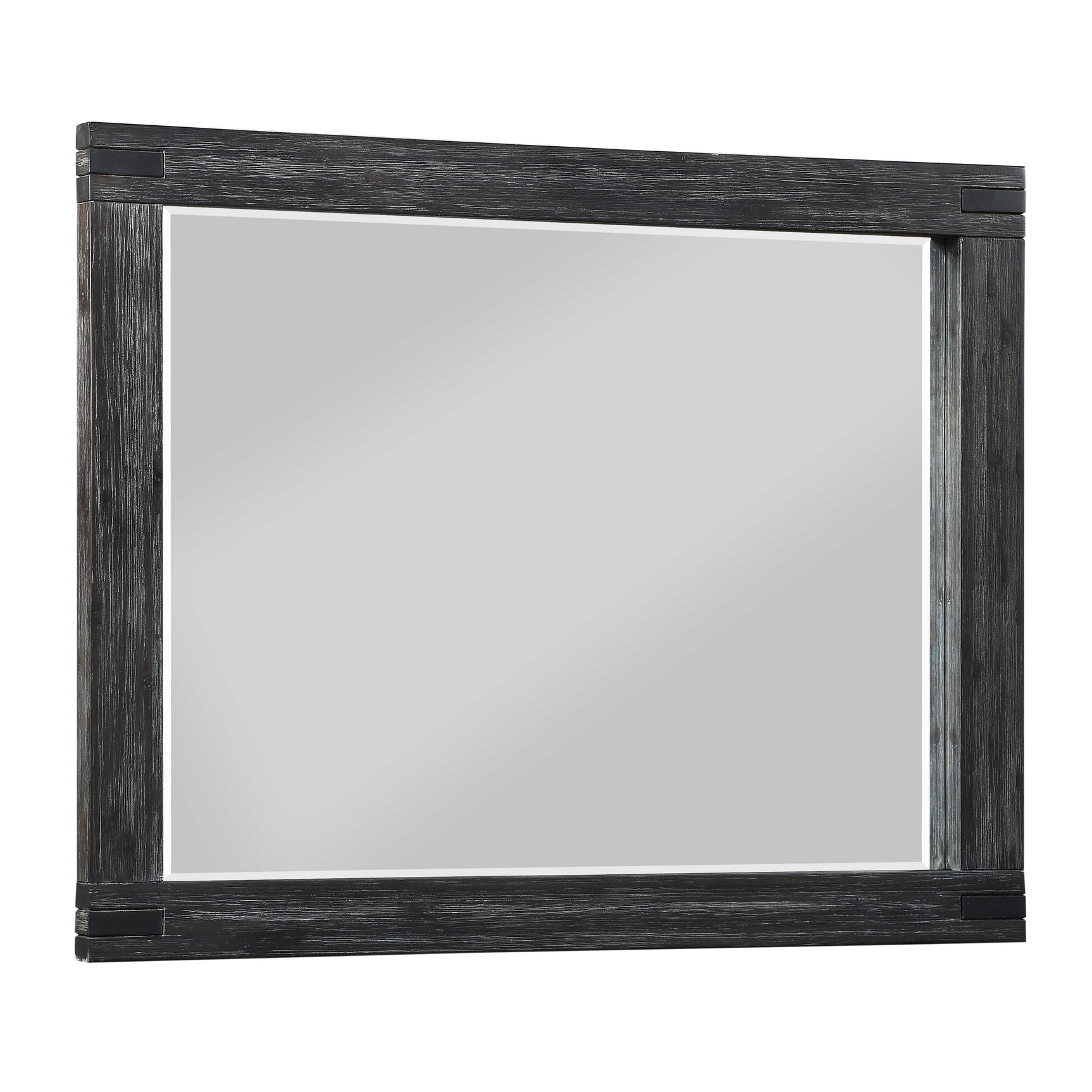 Meadow Solid Wood Beveled Glass Solid Wood Mirror in Graphite - Ornate Home