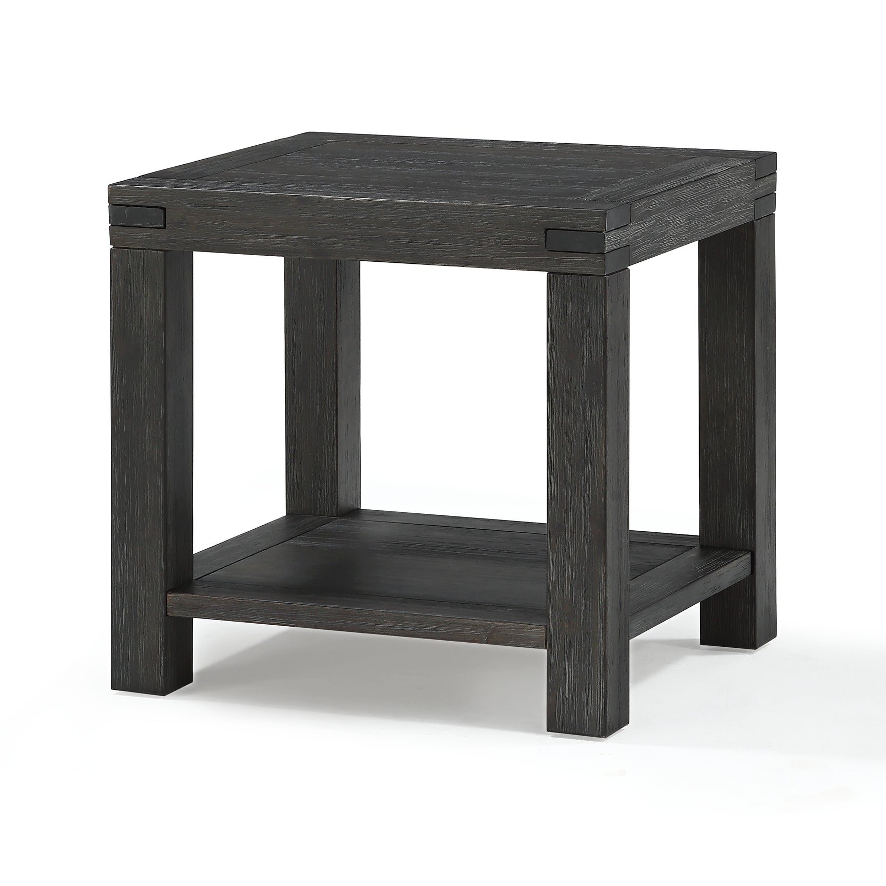 Meadow Solid Wood End Table in Graphite - Ornate Home