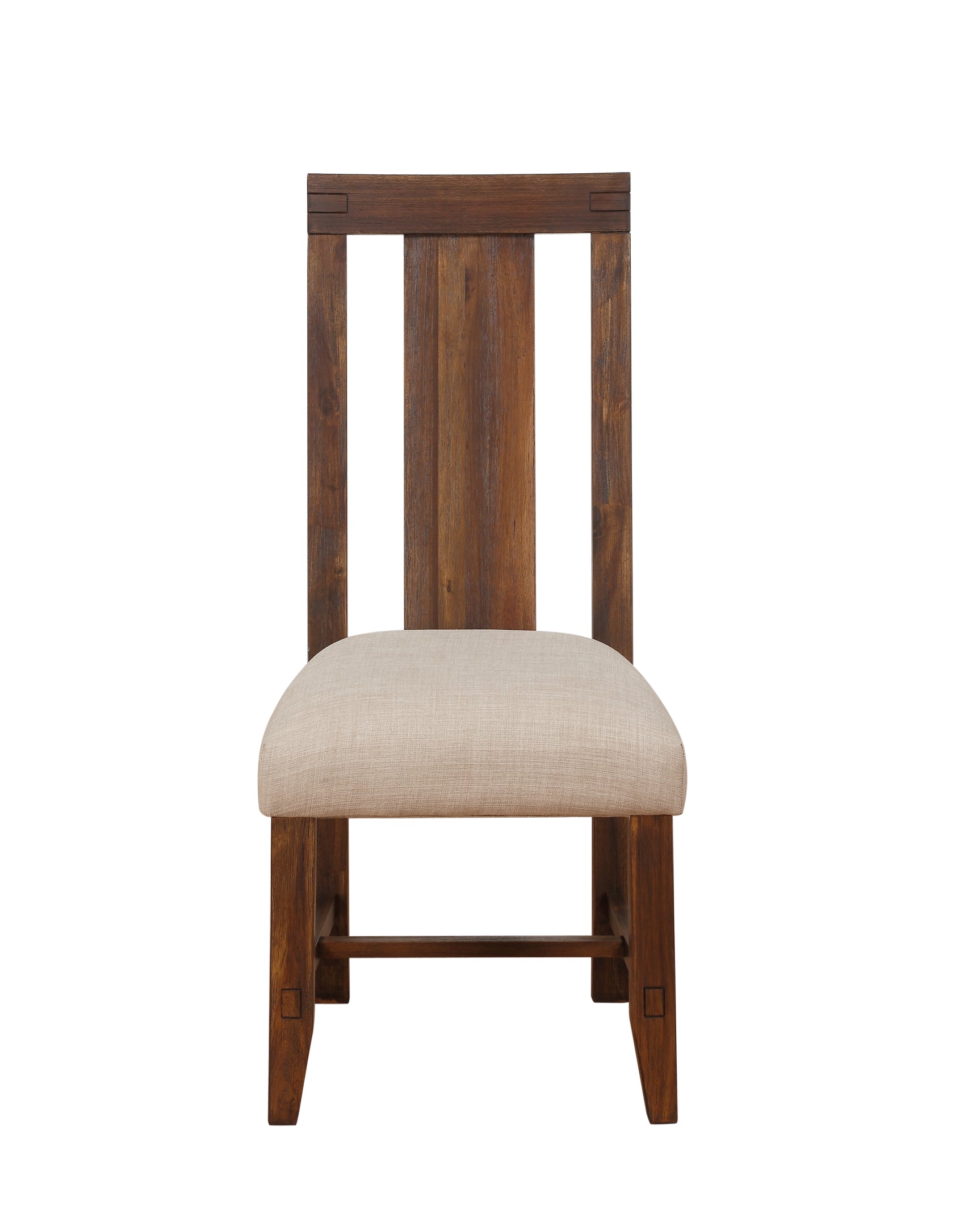 Meadow Solid Wood Upholstered Dining Chair in Brick Brown - Ornate Home